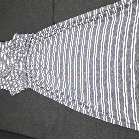 Max Studio Blue and White Striped Maxi Dress. Size XS - Picture 2 of 5